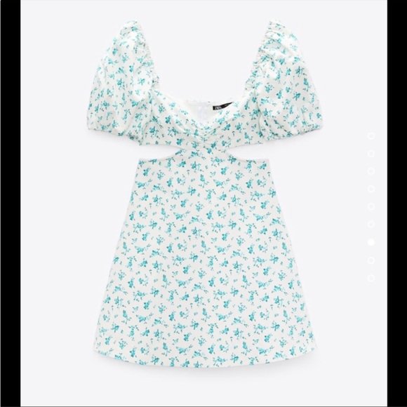 New Zara Floral Cut Out Dress - Picture 12 of 16